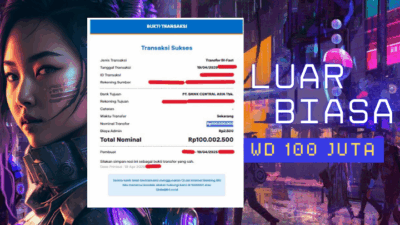 Member Poinbet Menang Besar 100 Juta Rupiah Langsung WD!