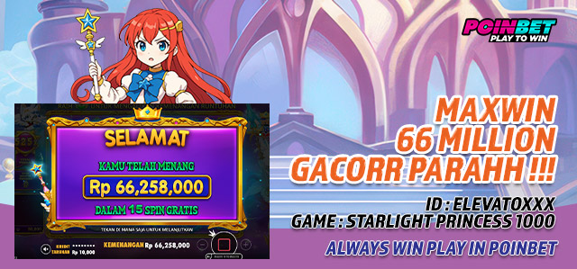 Member Poinbet Menang Rp66 Juta di Slot Starlight Princess 1000